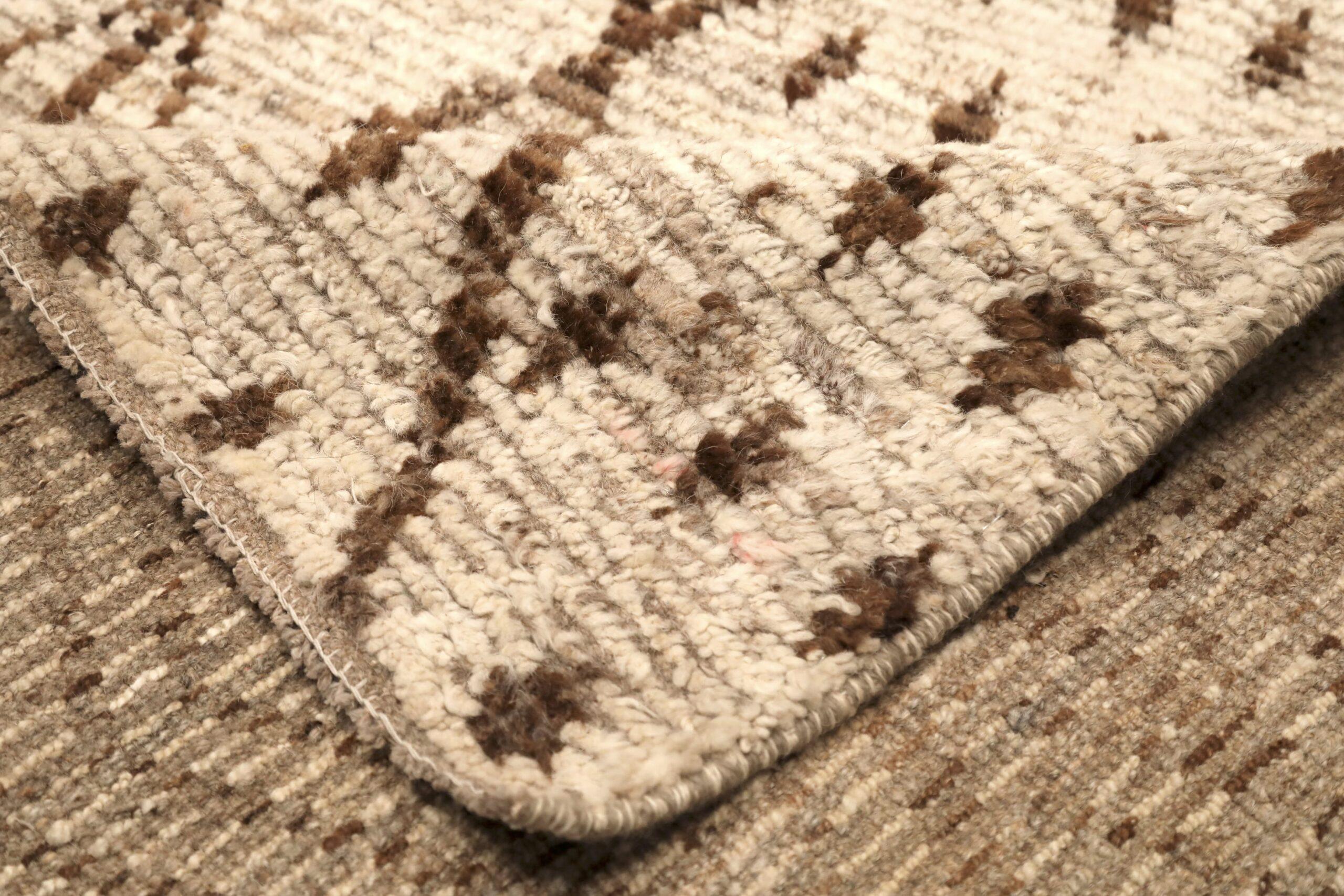 Afganistán Alfombras Marroquíes - Lana Marrón Diseño Marfil - 96484 Afgano en venta