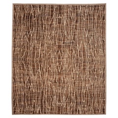Tappeti Afghanistan Moroccan Area Rugs - Lana Marrone Avorio Design - 96488