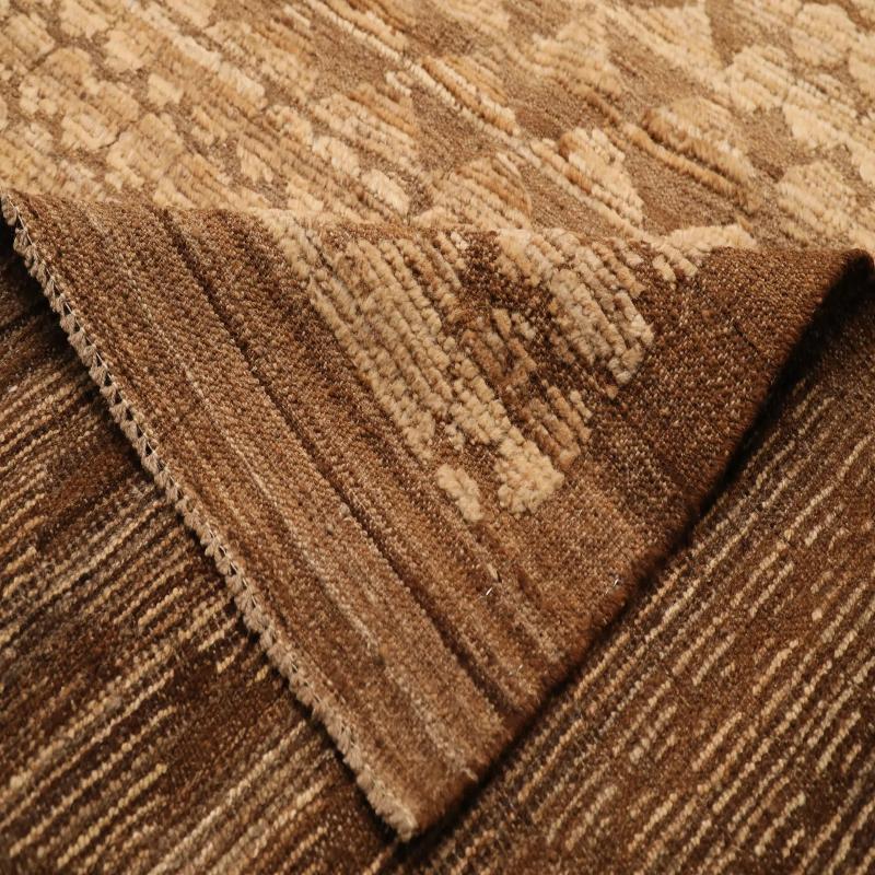 Afghano Tappeti Afghanistan Moroccan Area Rugs - Lana Marrone Avorio Design - 98436 in vendita