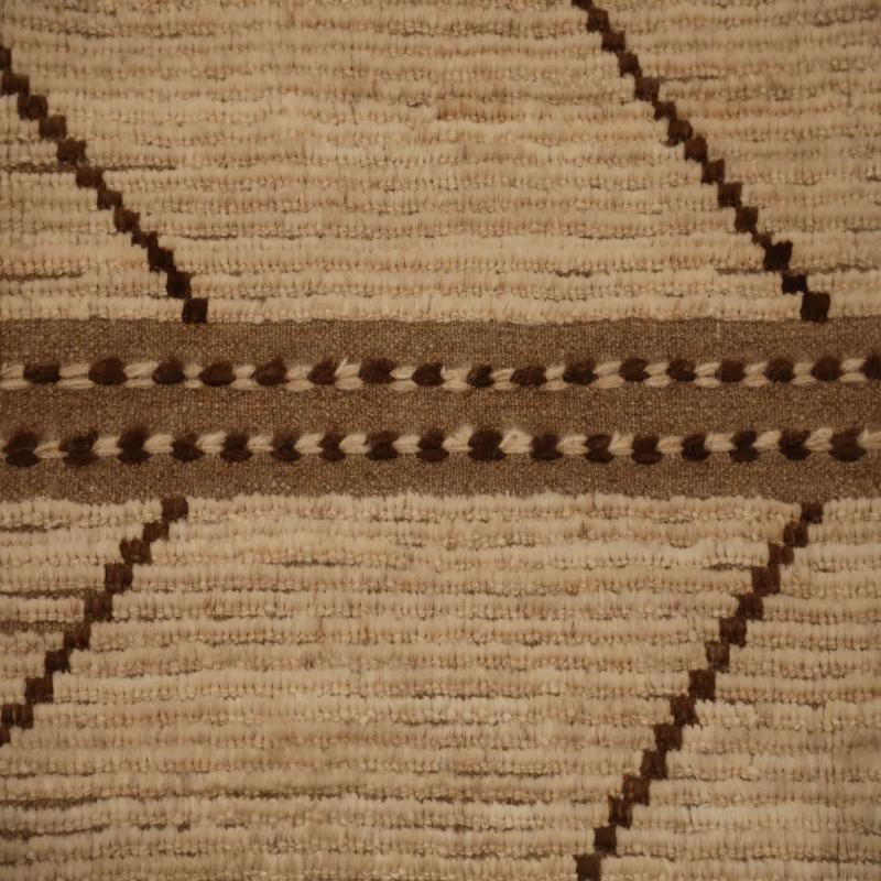 Tribal Afghanistan Tapis de sol marocain - Laine Brown Design/One - 98443 en vente