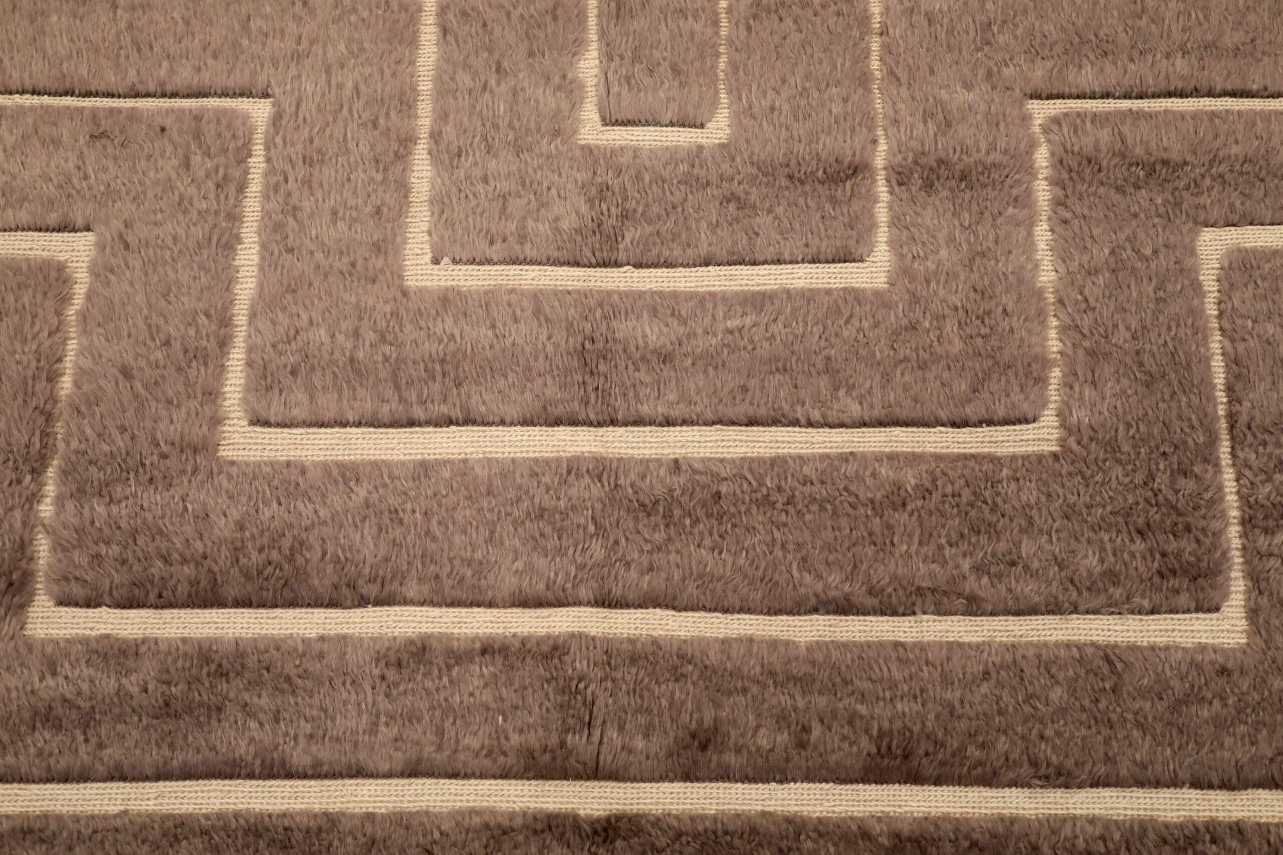 Afghanistan Moroccan Area Rugs - Wool Brown Ivory Terracotta - 96463 In Excellent Condition For Sale In Dallas, TX