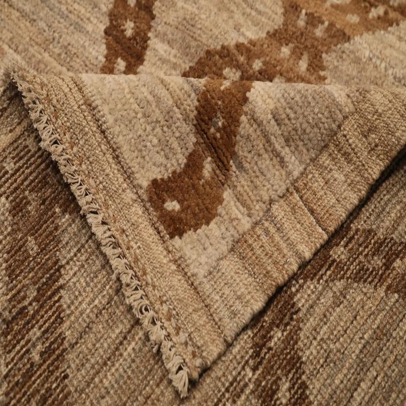 Tribale Tappeti Afghanistan Moroccan Area Rugs - Lana Marrone Taupe Design - 98434 in vendita