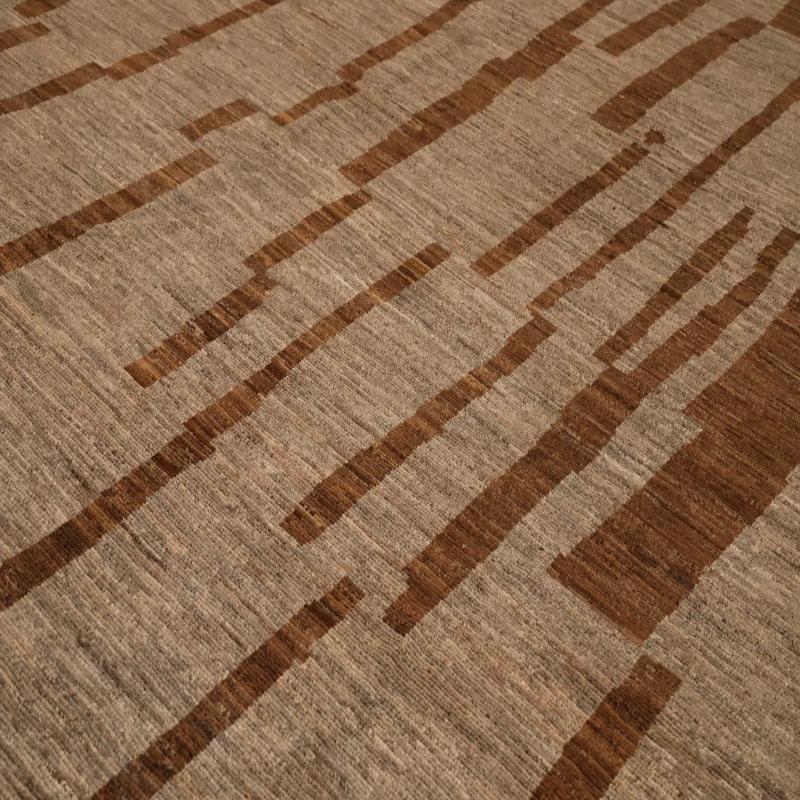 Afghanistan Marokkanische Teppiche - Wolle Braun Taupe Design - 98444 (Afghanisch) im Angebot