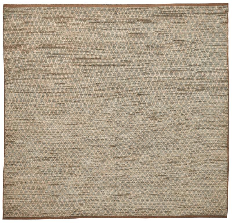 Afghanistan Moroccan Area Rugs - Wool Gray Ivory Design - 96372
