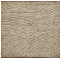 Afghanistan Moroccan Area Rugs - Wool Gray Ivory Design - 96372