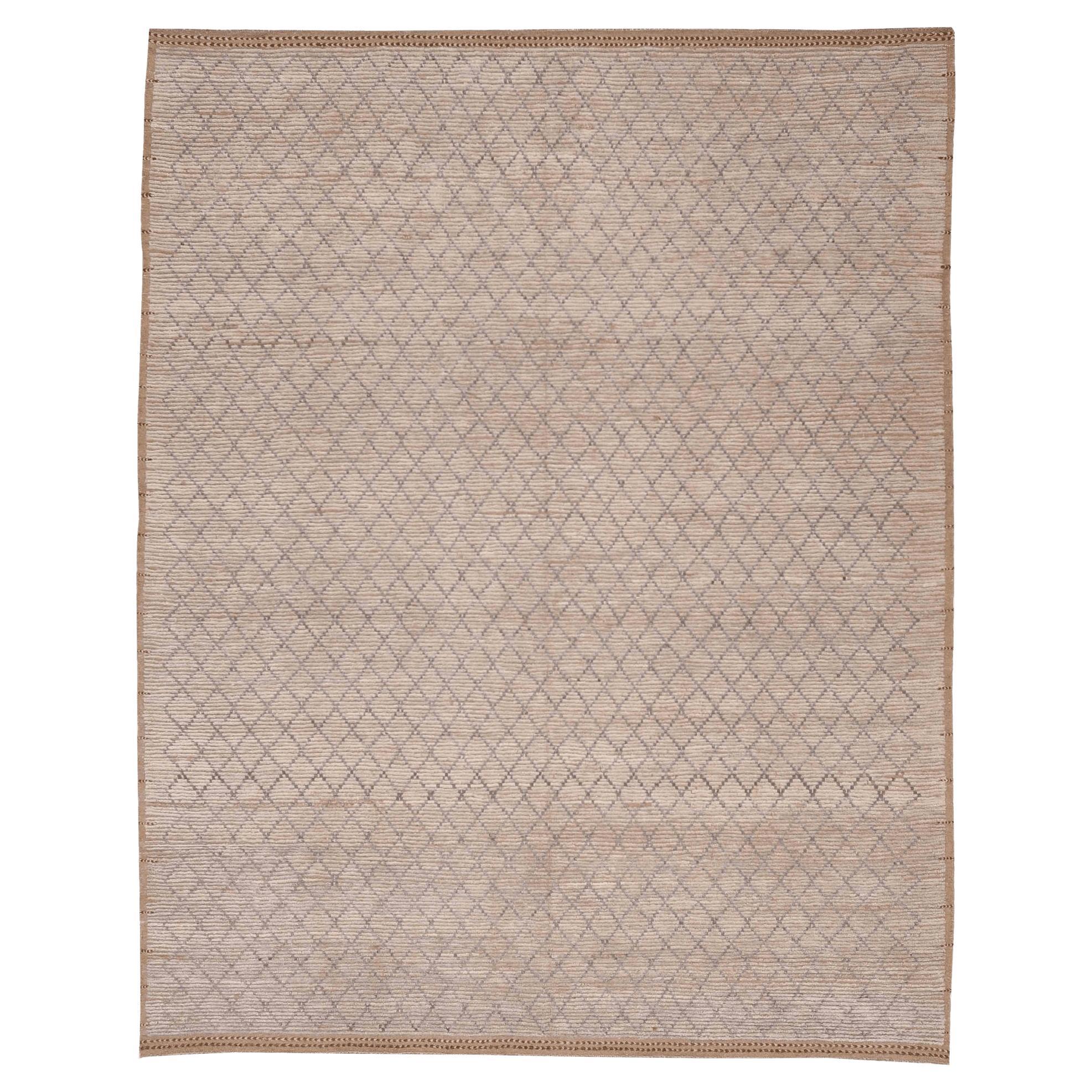 Afghanistan Marokkanische Teppiche - Wolle Gray Elfenbein Taupe Design - 96395