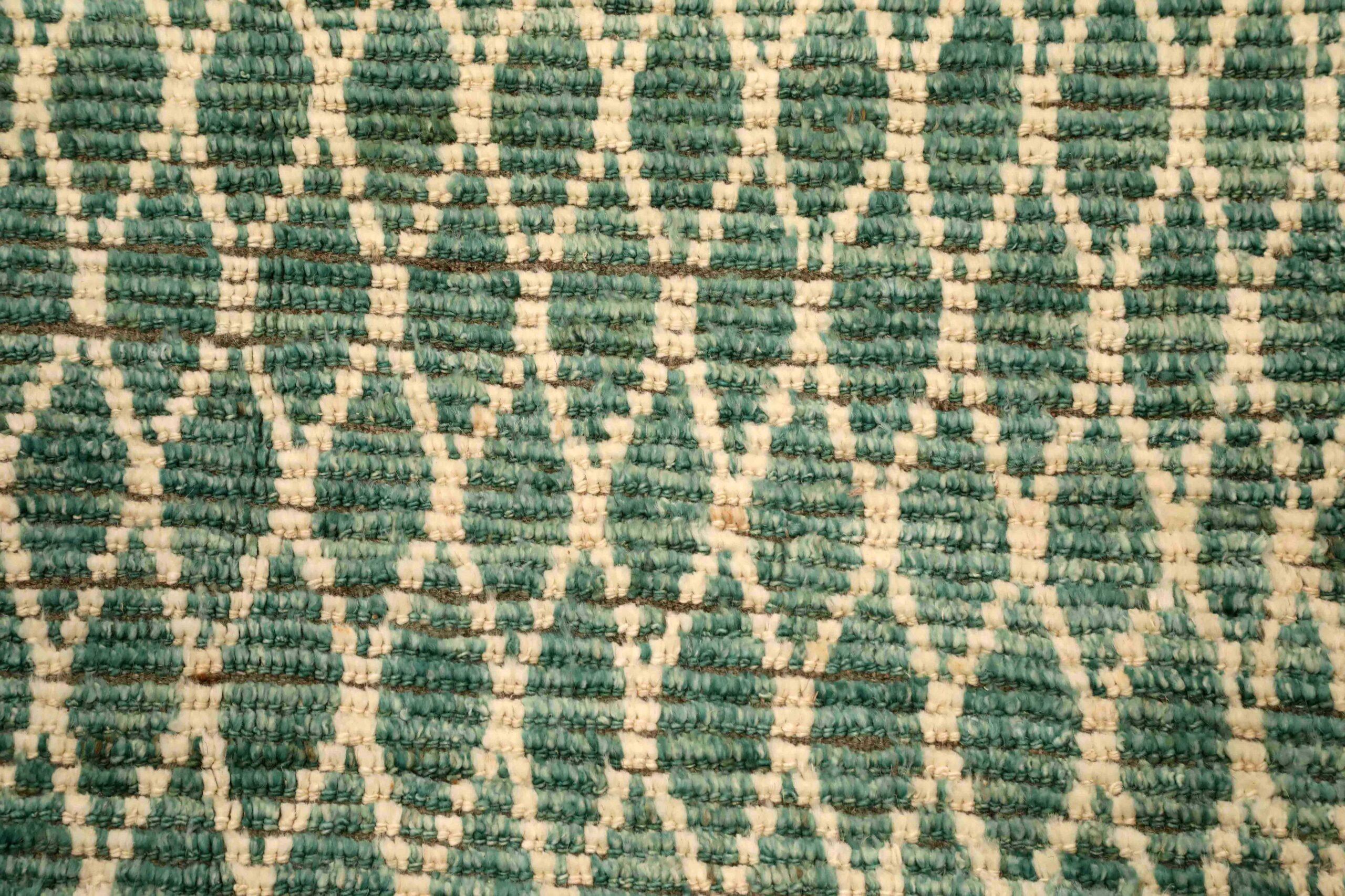 Alfombras marroquíes de Afganistán - Lana Verde Marfil - 96439 Afgano en venta