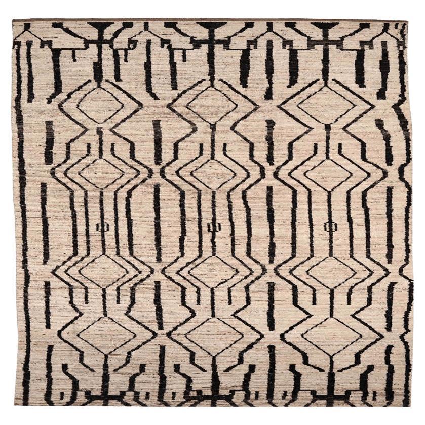 Marokkanische Teppiche aus Afghanistan - Wolle in elfenbeinfarbenem Design - 96360