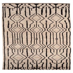 Tappeti Afghanistan Moroccan Area Rugs - Wool Ivory Design - 96360