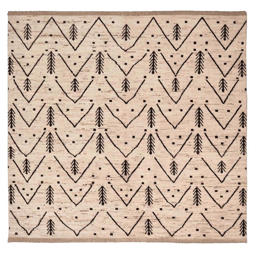 Marokkanische Teppiche aus Afghanistan - Wolle in elfenbeinfarbenem Design - 96380