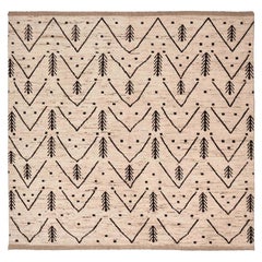 Tappeti Afghanistan Moroccan Area Rugs - Wool Ivory Design - 96380