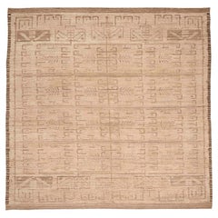 Tappeti Afghanistan Moroccan Area Rugs - Wool Ivory Design - 96383
