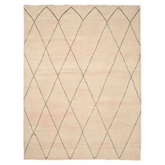 Tappeti Afghanistan Moroccan Area Rugs - Wool Ivory Design - 96422