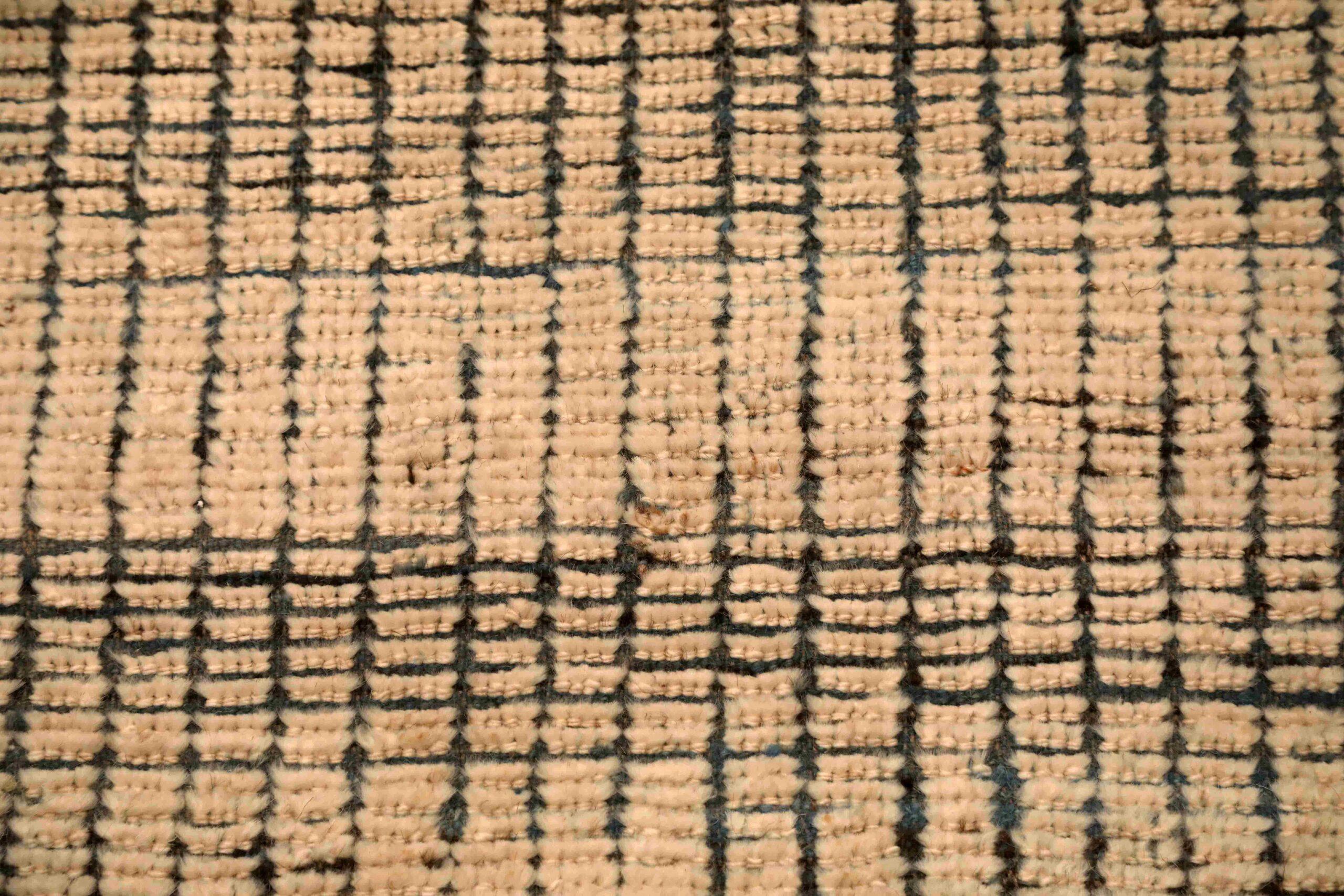 Afghano Tappeti Afghanistan Moroccan Area Rugs - Wool Ivory Design - 96427 in vendita