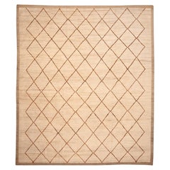 Tappeti Afghanistan Moroccan Area Rugs - Wool Ivory Design - 96457