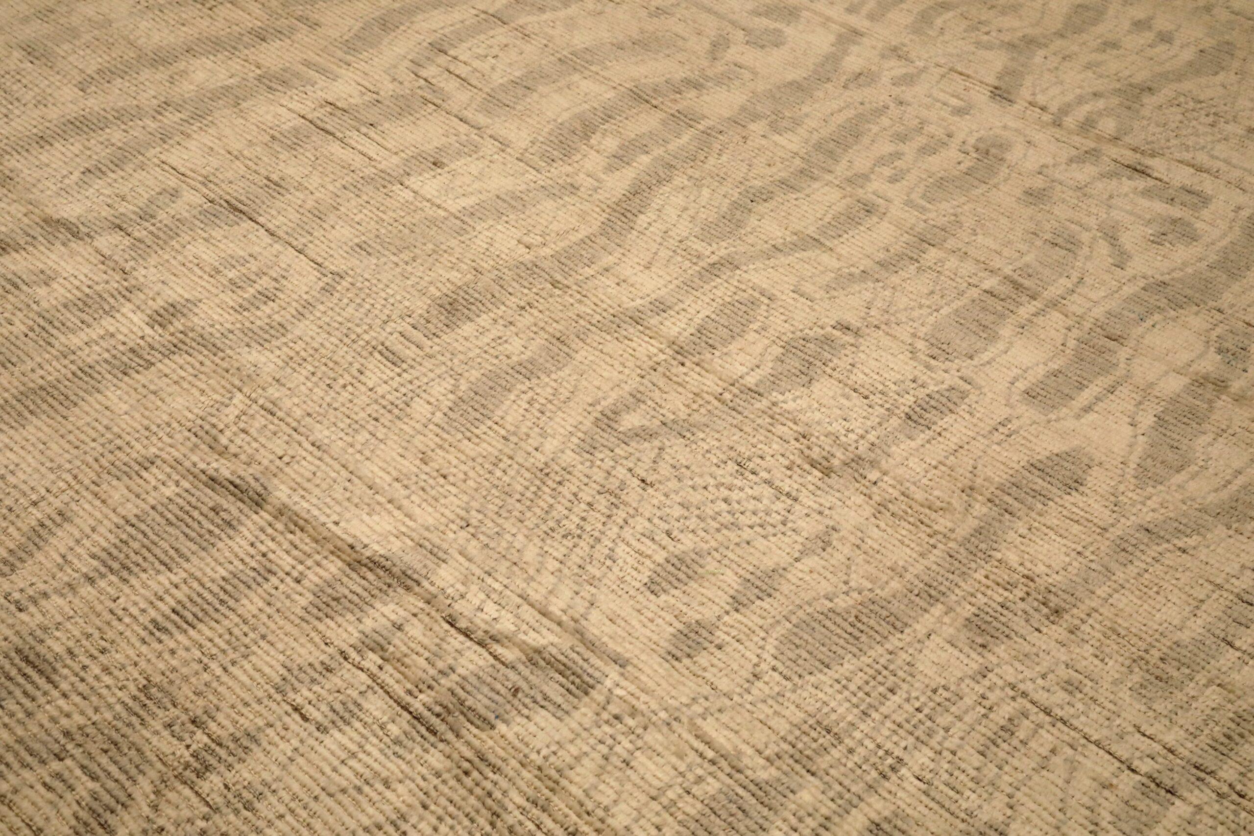 Marokkanische Teppiche aus Afghanistan - Wolle in elfenbeinfarbenem Design - 96472 (Stammeskunst) im Angebot