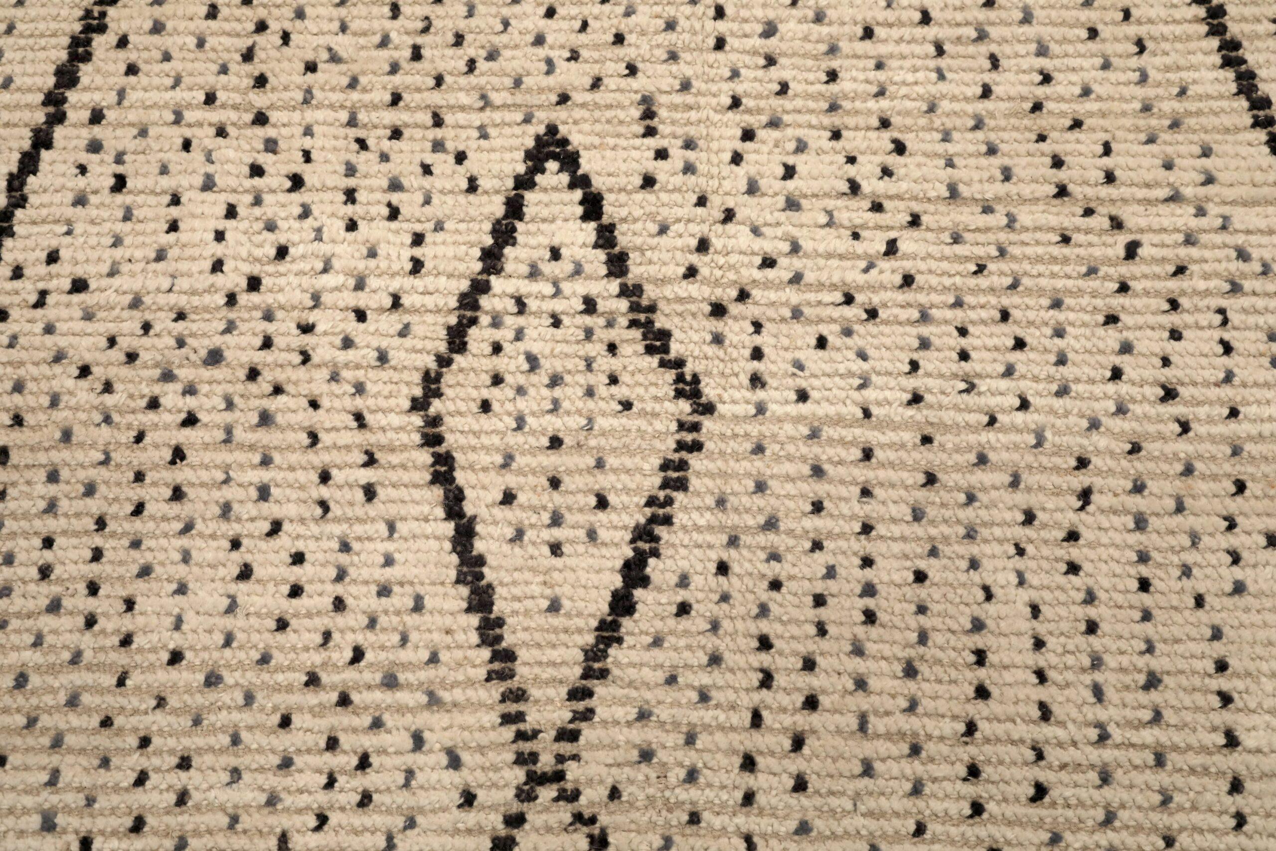 Tappeti Afghanistan Moroccan Area Rugs - Wool Ivory Design - 96481 In condizioni ottime in vendita a Dallas, TX