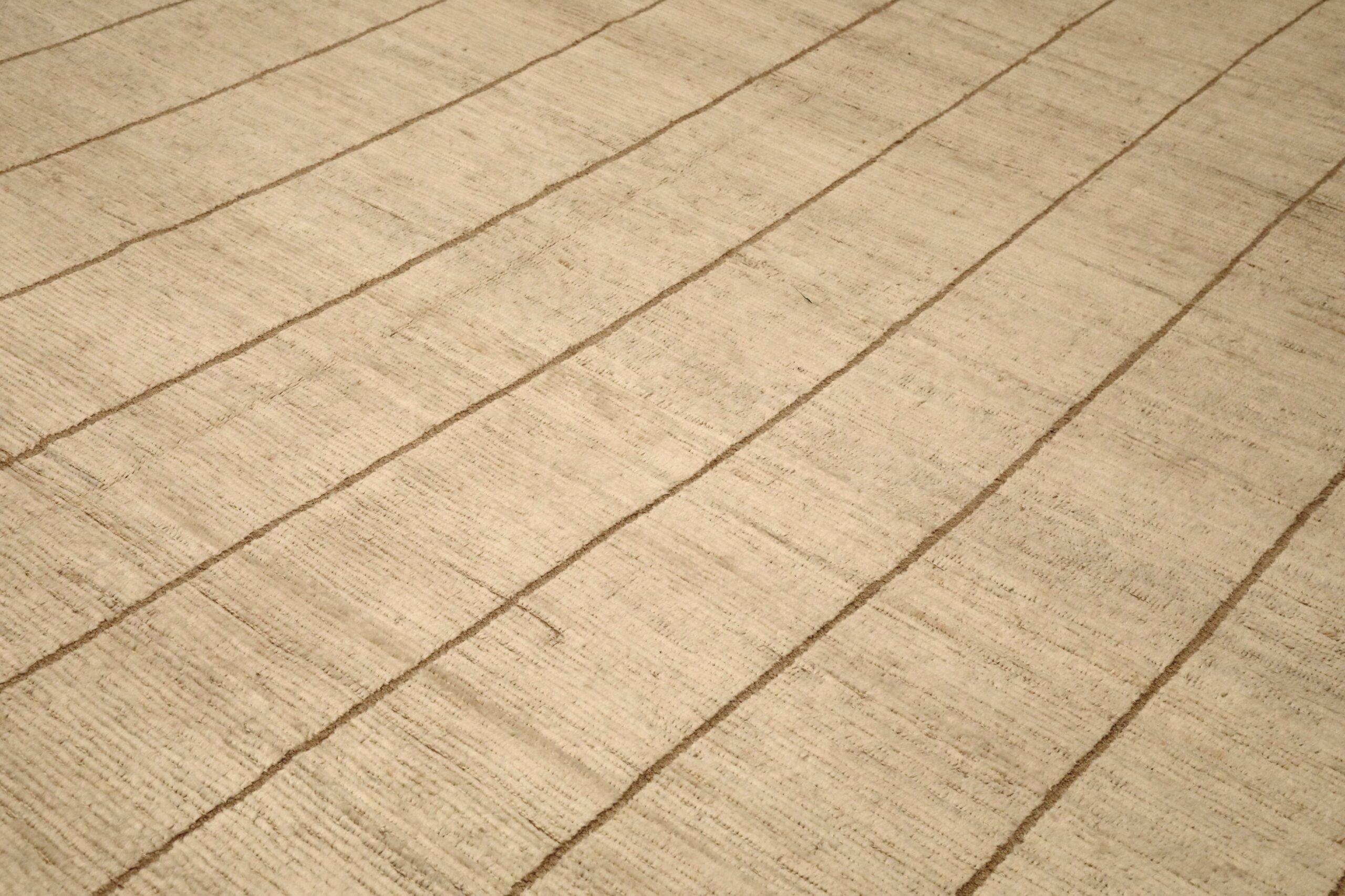 Tribal Afghanistan Moroccan Area Rugs - Wool Ivory Design - 96482 For Sale