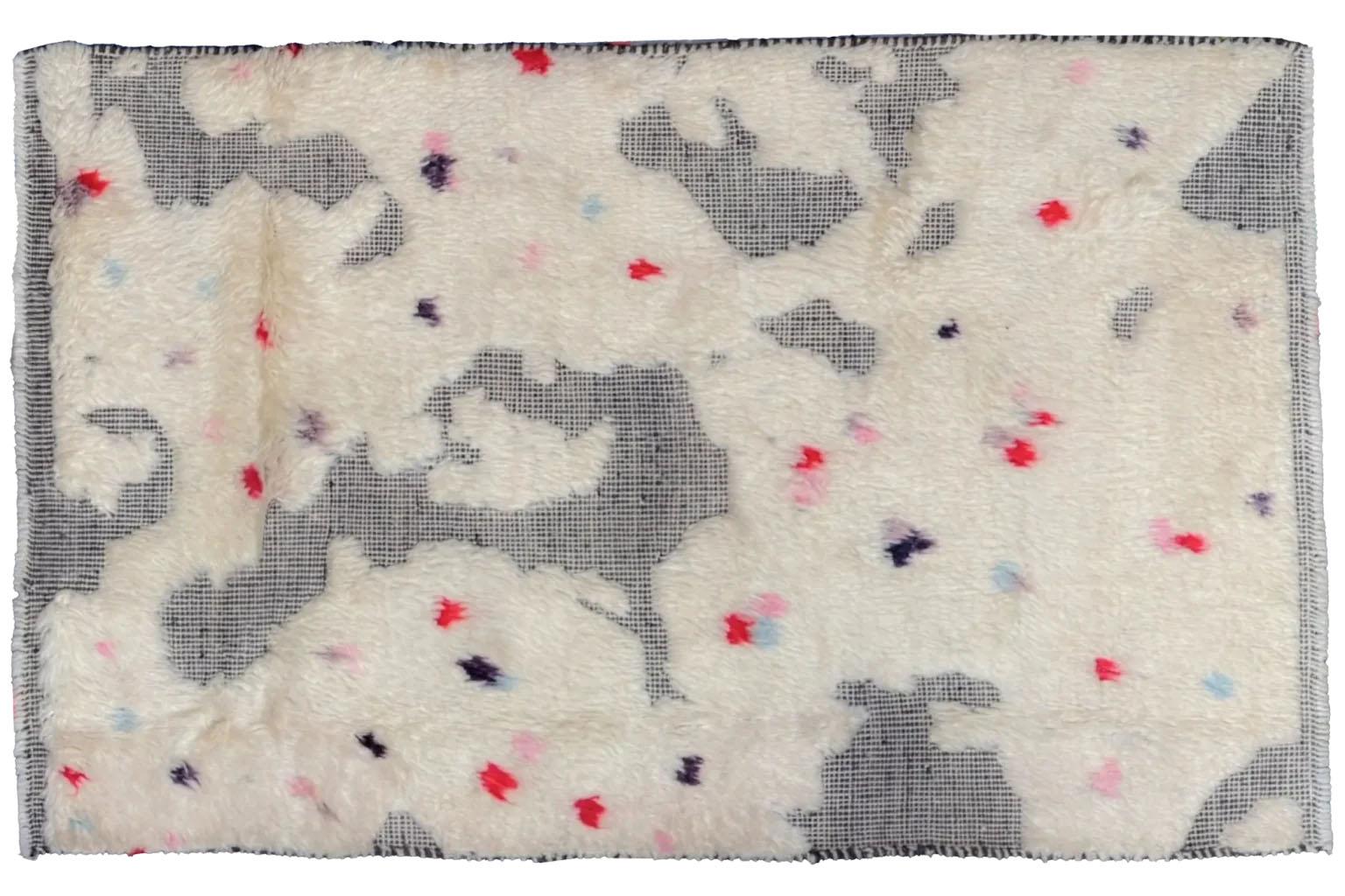 Tribale Tappeti Afghanistan Moroccan Area Rugs - Lana Avorio Rosso Design - 93596 in vendita