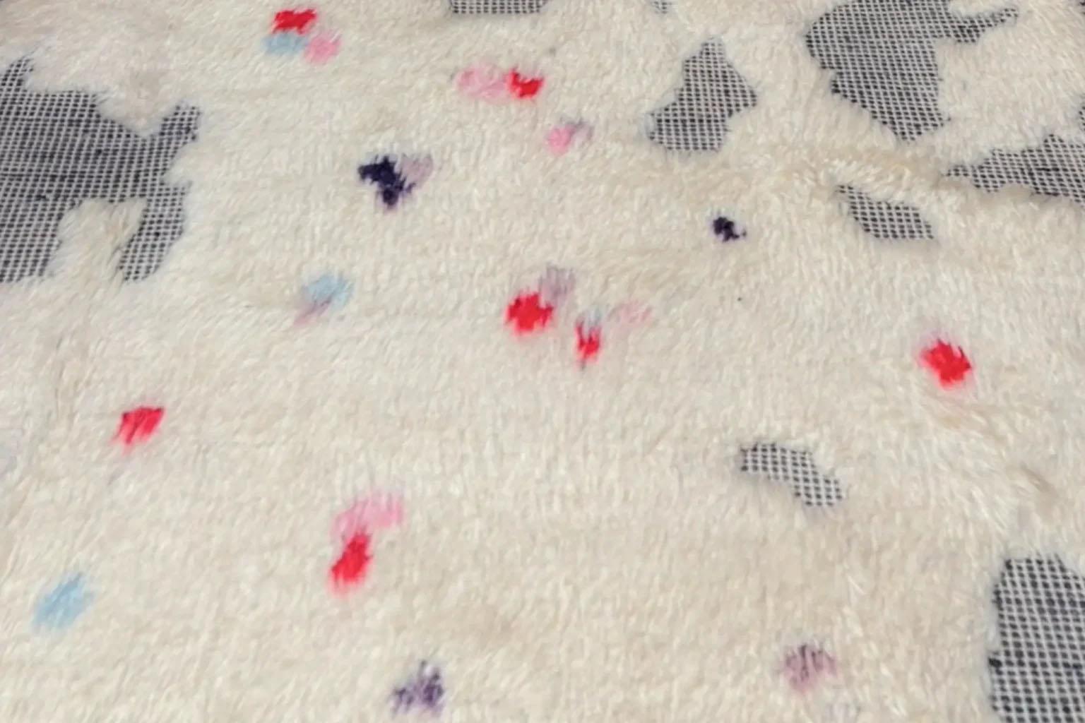 Annodato a mano Tappeti Afghanistan Moroccan Area Rugs - Lana Avorio Rosso Design - 93596 in vendita
