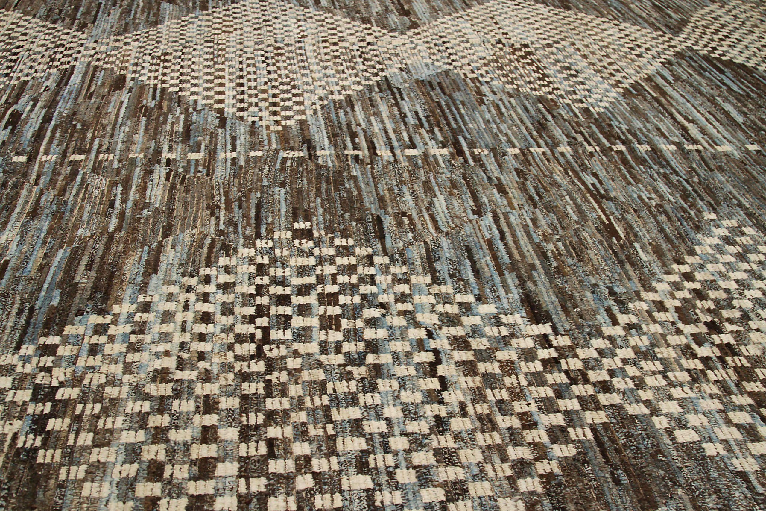 20th Century Afghanistan Moroccan Over Size Rug Circa 1990 - Wool Brown Gray Ivory - 90570 For Sale