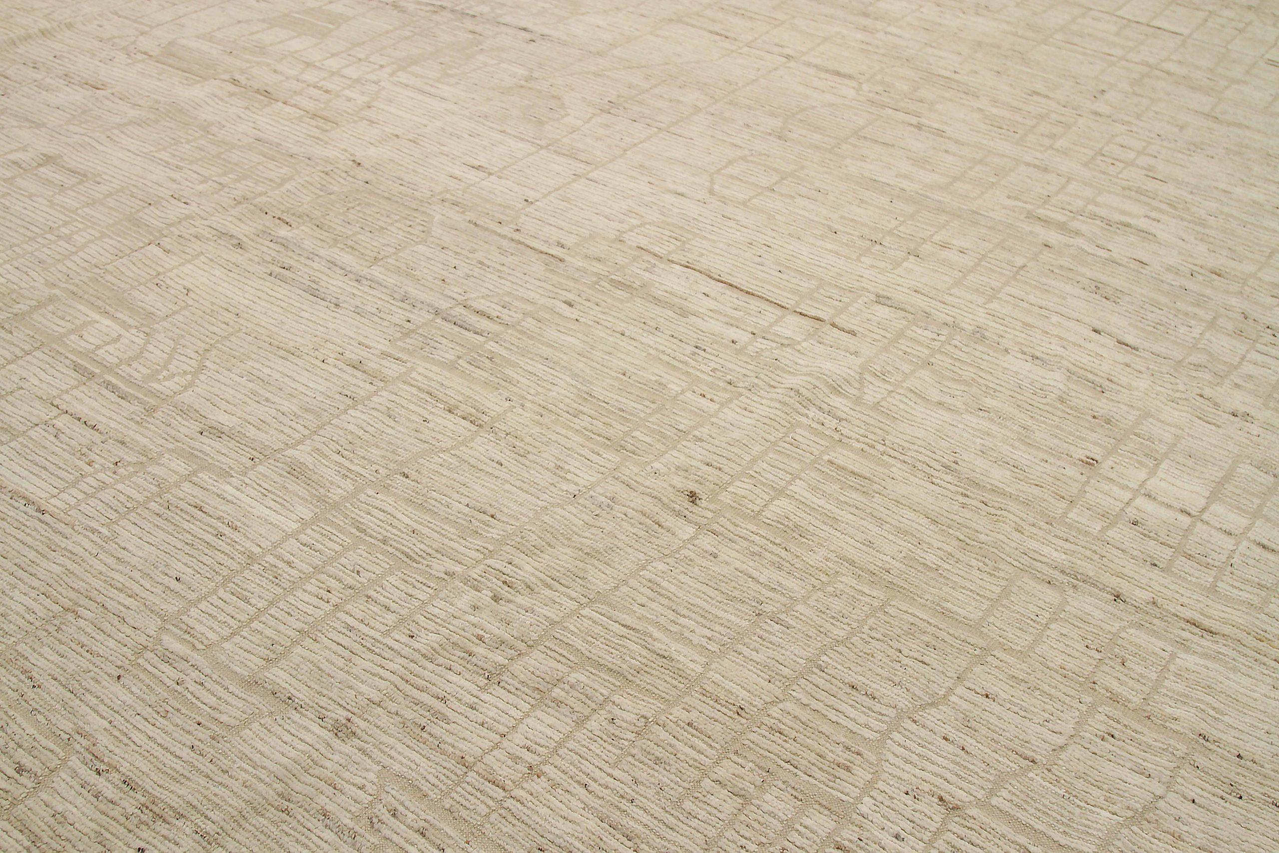 Marokkanischer Over Size-Teppich aus Afghanistan, um 1990, elfenbeinfarbenes Design aus Wolle, 92263 (Afghanisch) im Angebot