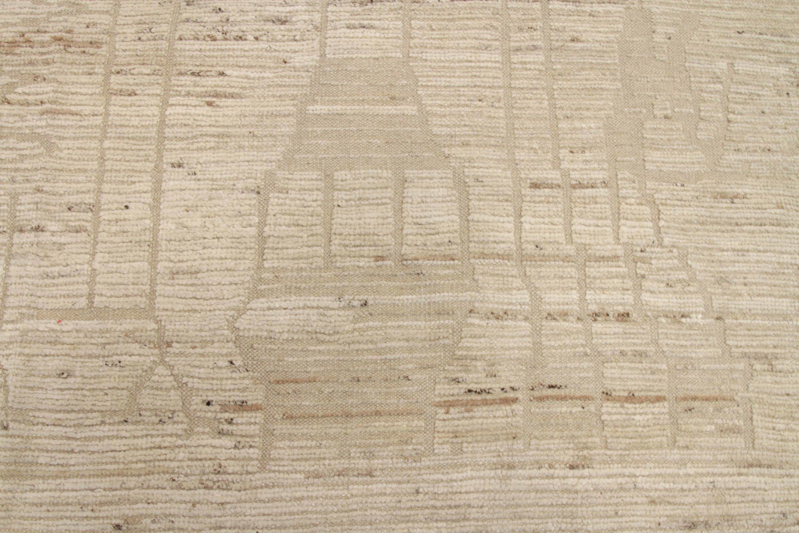 Marokkanischer Over Size-Teppich aus Afghanistan, um 1990, elfenbeinfarbenes Design aus Wolle, 92263 im Zustand „Hervorragend“ im Angebot in Dallas, TX