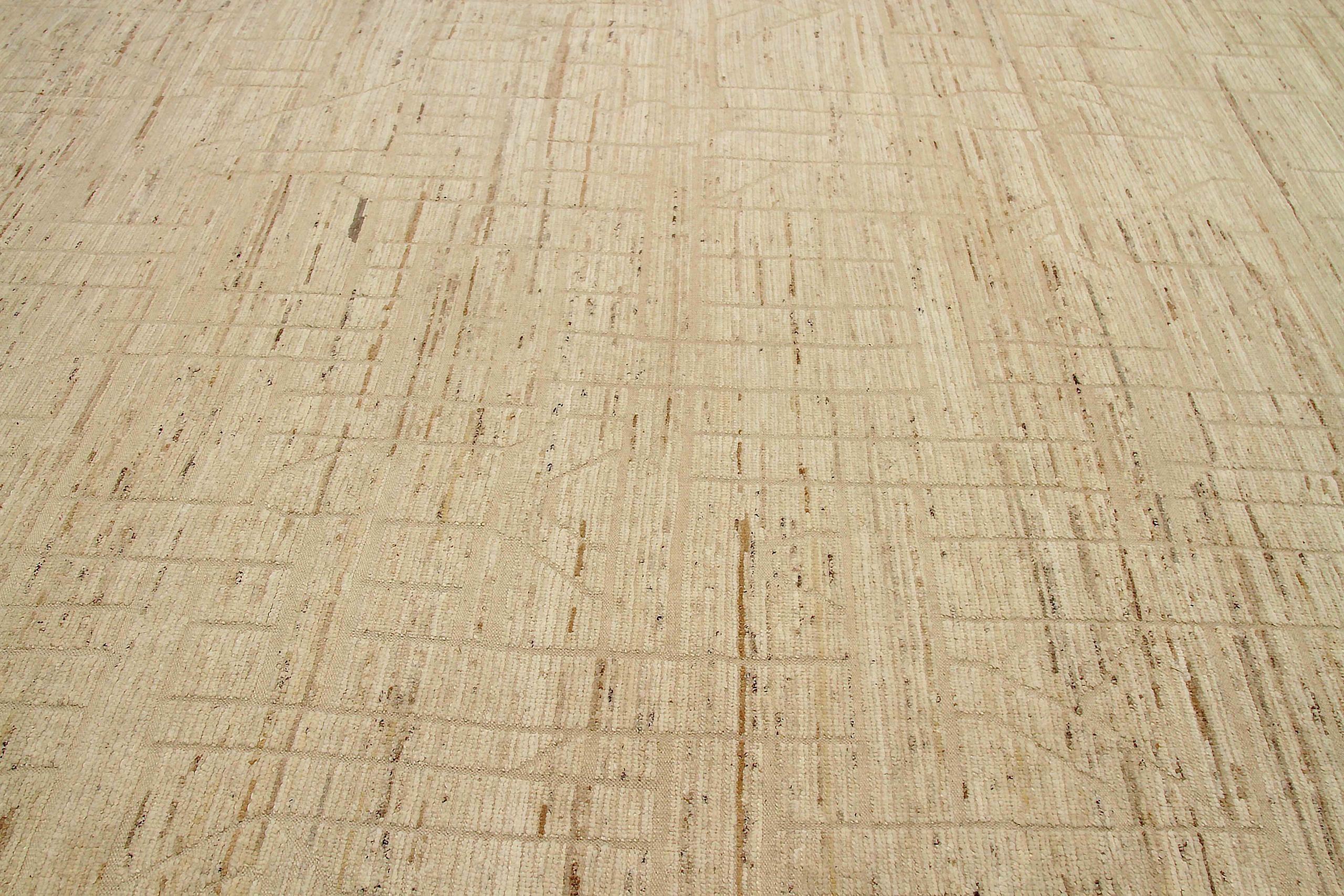 Marokkanischer Over Size-Teppich aus Afghanistan in Übergröße um 1990 - Wolle in Taupe Design - 92169 (Stammeskunst) im Angebot