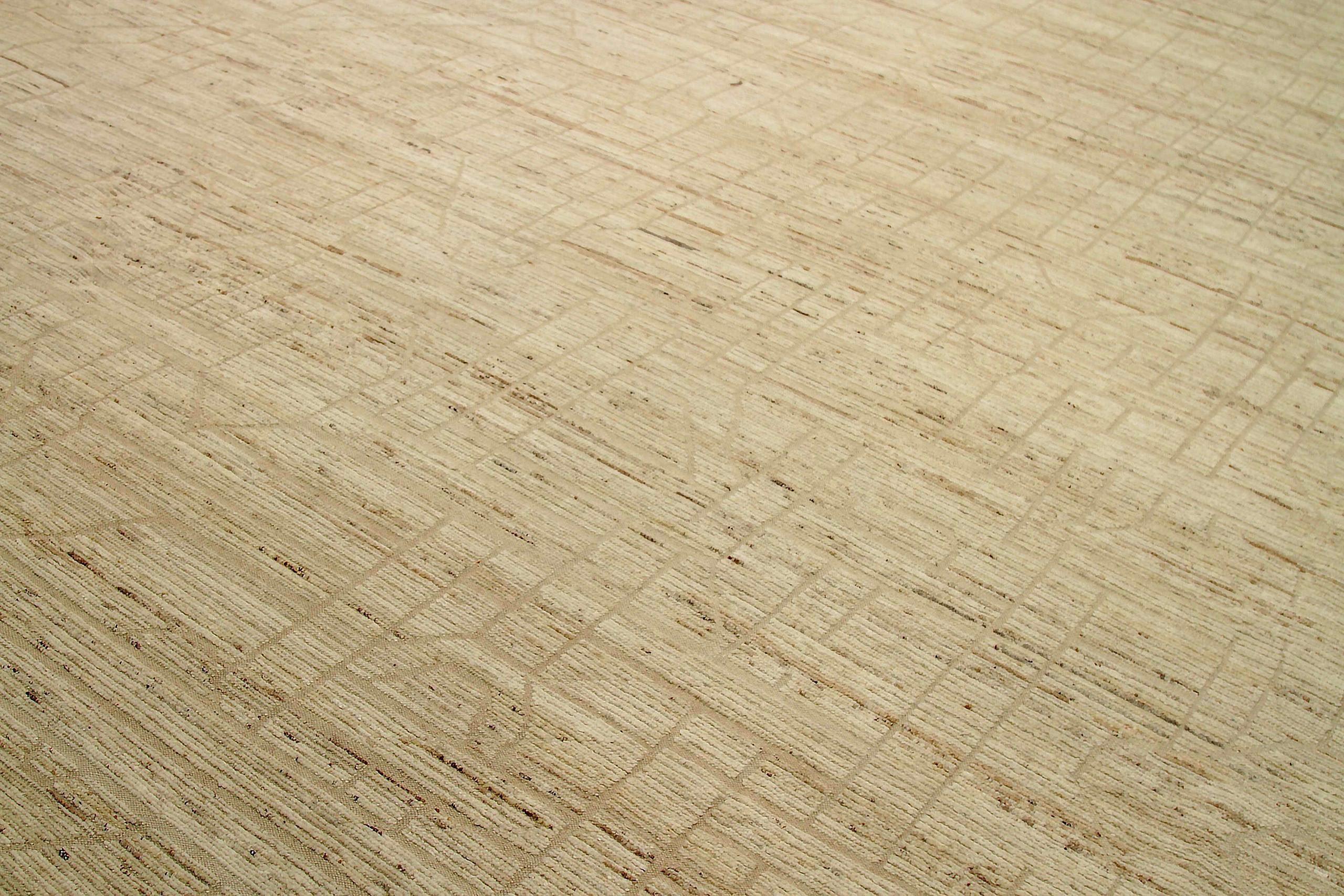 Marokkanischer Over Size-Teppich aus Afghanistan in Übergröße um 1990 - Wolle in Taupe Design - 92169 (Afghanisch) im Angebot