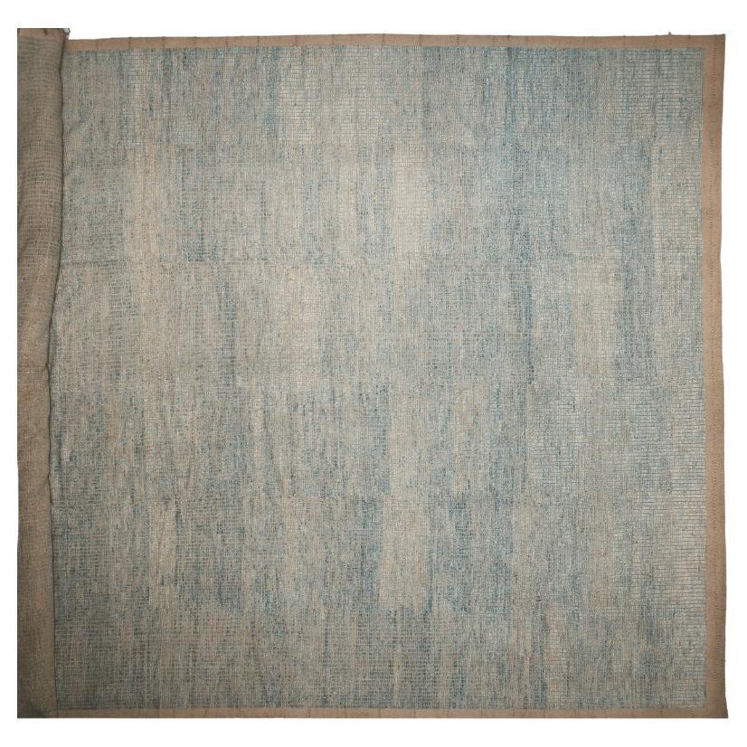 Afghanistan Marokkanisch Over Size Teppich - Wolle Blau Elfenbein Design - 96326