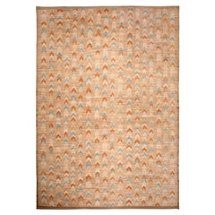 Tappeto Afghanistan Moroccan Over Size - Lana Blu Avorio Taupe - 96344