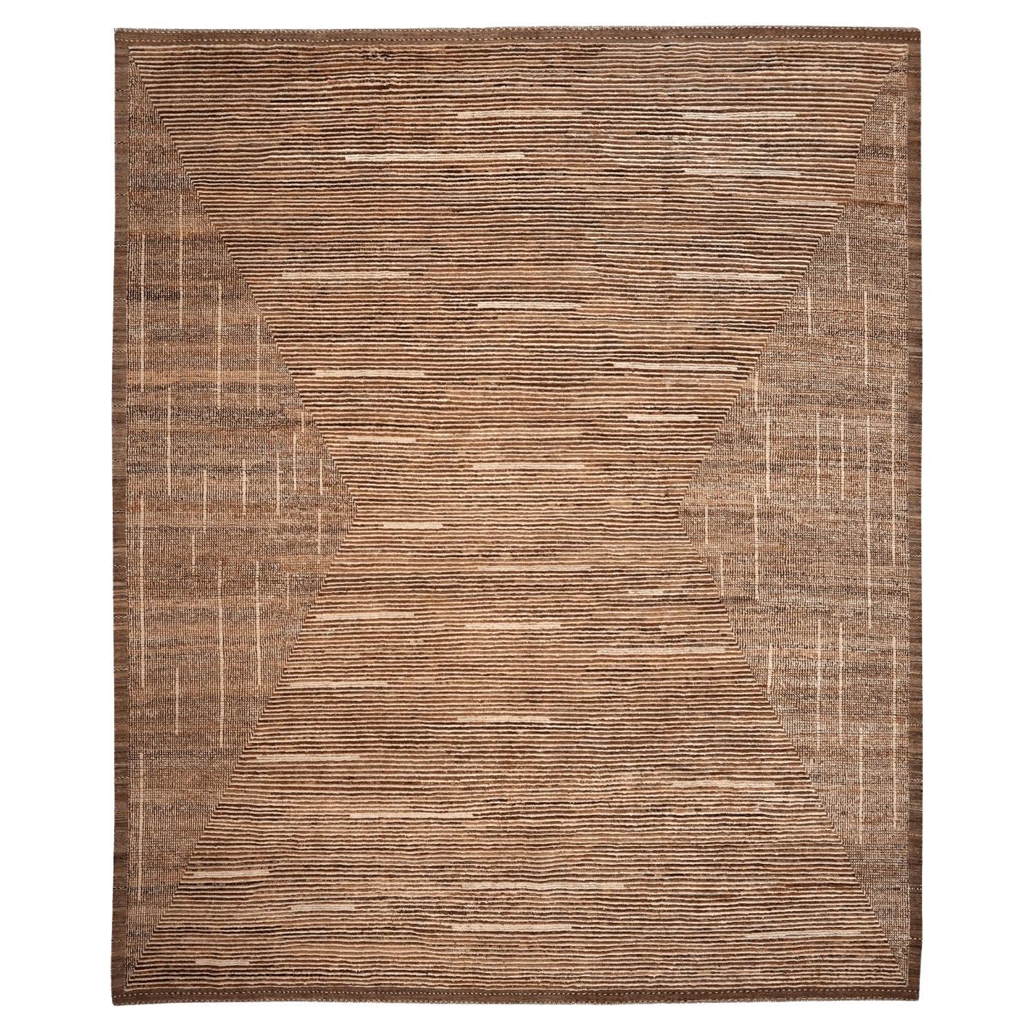 Tappeto Afghanistan Moroccan Over Size - Disegno in lana marrone - 96489