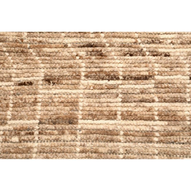 Afghano Tappeto Afghanistan Moroccan Over Size - Lana Marrone Avorio Design - 94353 in vendita