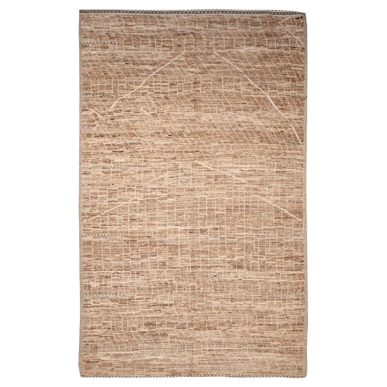 Tappeto Afghanistan Moroccan Over Size - Lana Marrone Avorio Design - 94353