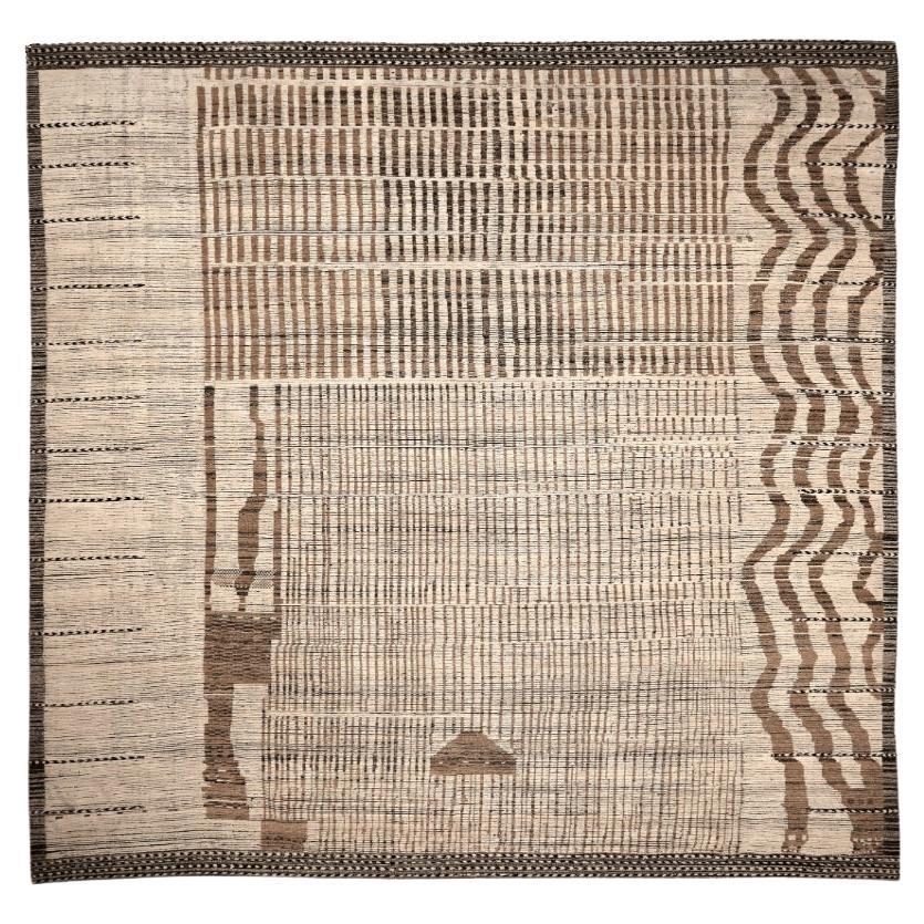 Tappeto Afghanistan Moroccan Over Size - Lana Marrone Avorio Design - 94357