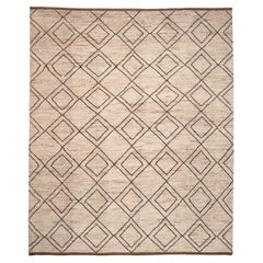 Tappeto Afghanistan Moroccan Over Size - Lana Marrone Avorio Design - 96348
