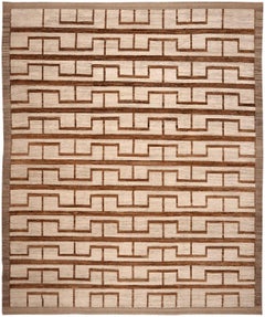 Tappeto Afghanistan Moroccan Over Size - Lana Marrone Avorio Design - 96464