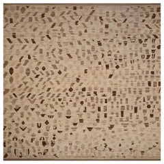 Afghanistan Marokkanischer Over Size Teppich - Wolle Braun Elfenbein Design - 98448