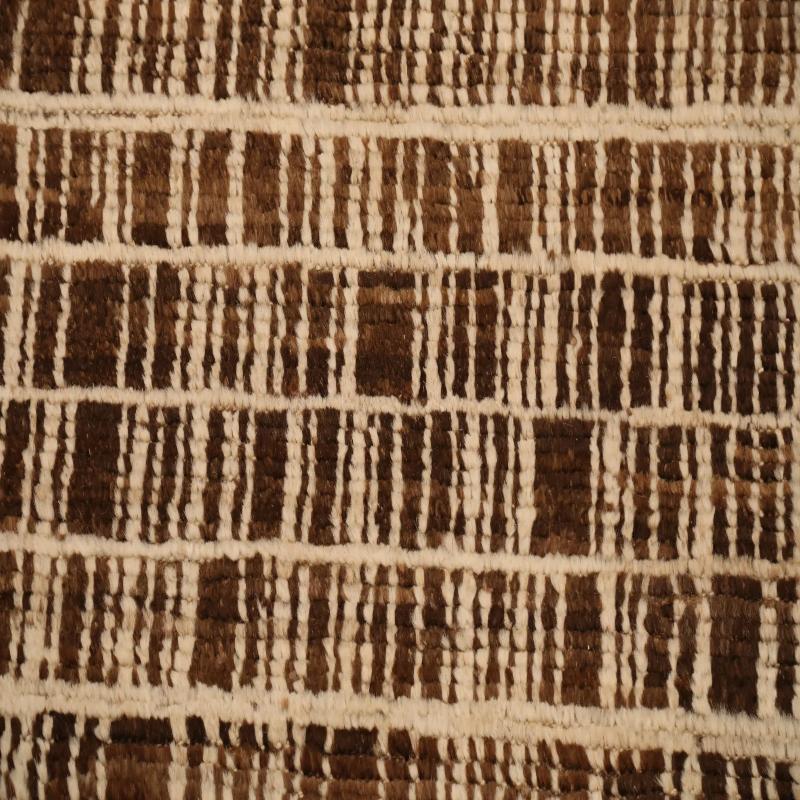 Afghanistan Marokkanischer Over Size Teppich - Wolle Braun Elfenbein Design - 98454 (Stammeskunst) im Angebot