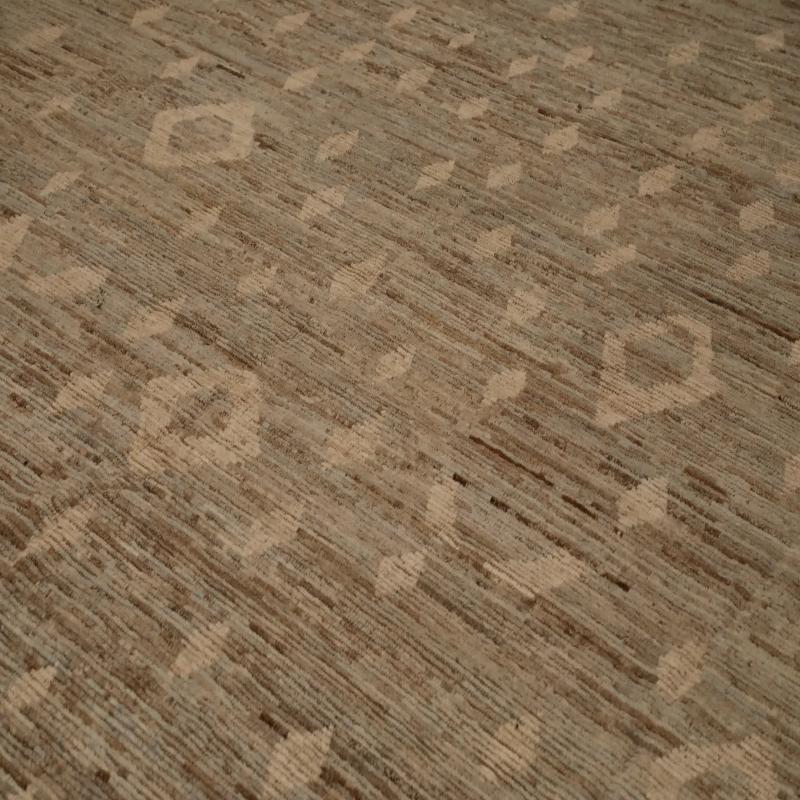 Afghano Tappeto Afghanistan Moroccan Over Size - Lana Marrone Avorio Design - 98458 in vendita