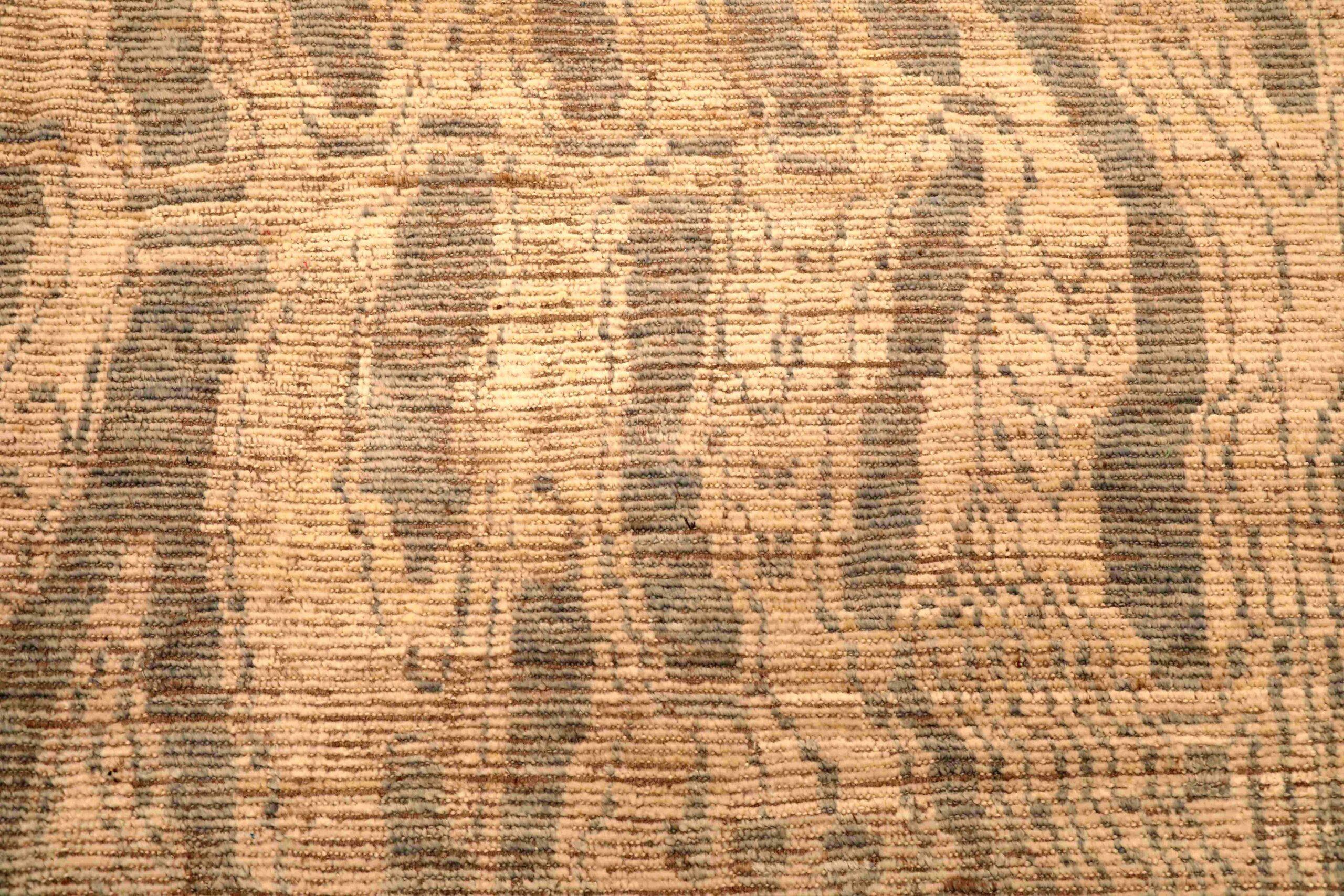 Afghanistan Marokkanischer Teppich in Übergröße - Wolle Braun Elfenbein Taupe - 96347 (Afghanisch) im Angebot