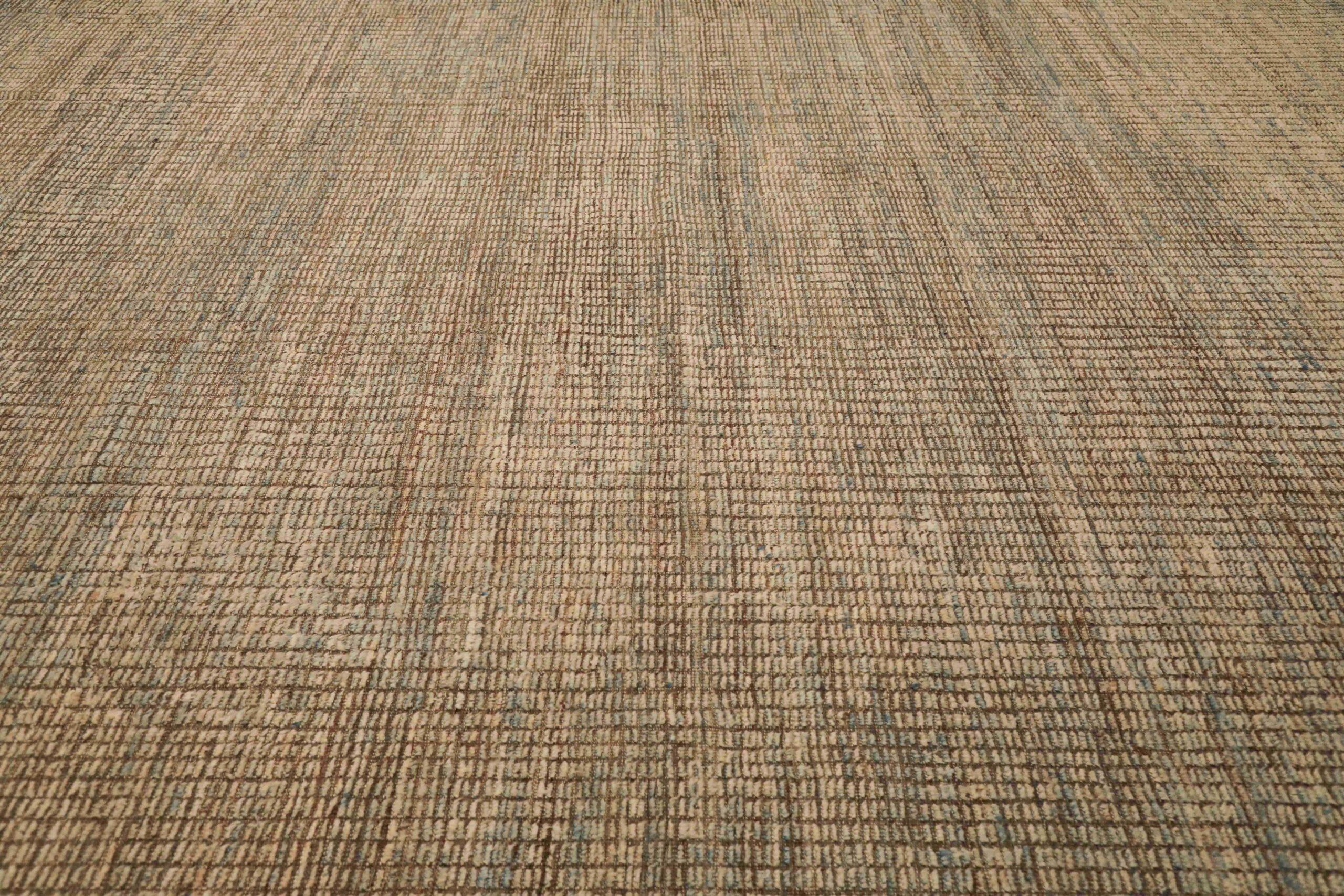 20th Century Afghanistan Moroccan Over Size Rug - Wool Brown Taupe Design - 96351 For Sale