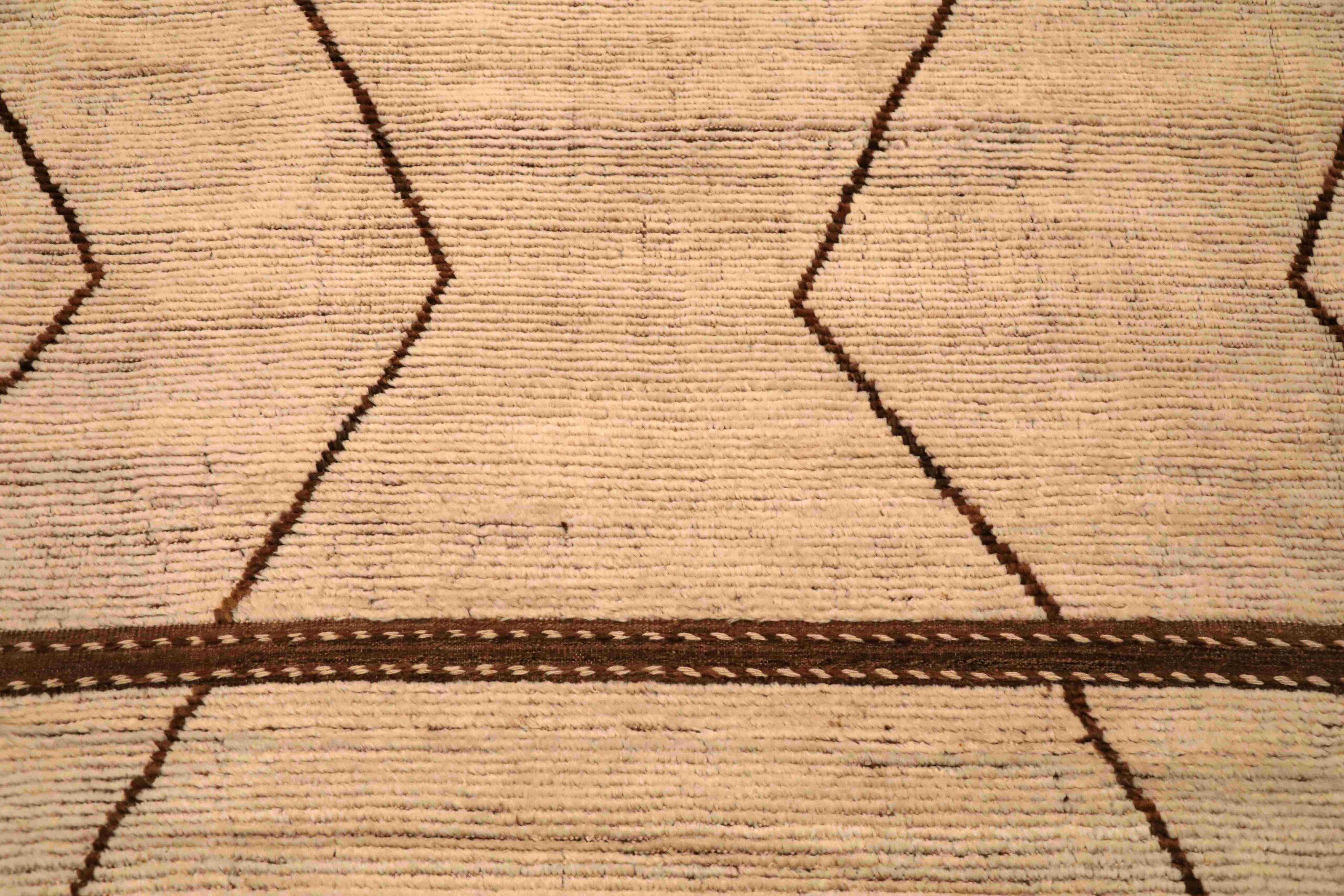Afghano Tappeto Afghanistan Moroccan Over Size - Design Lana Avorio - 96343 in vendita