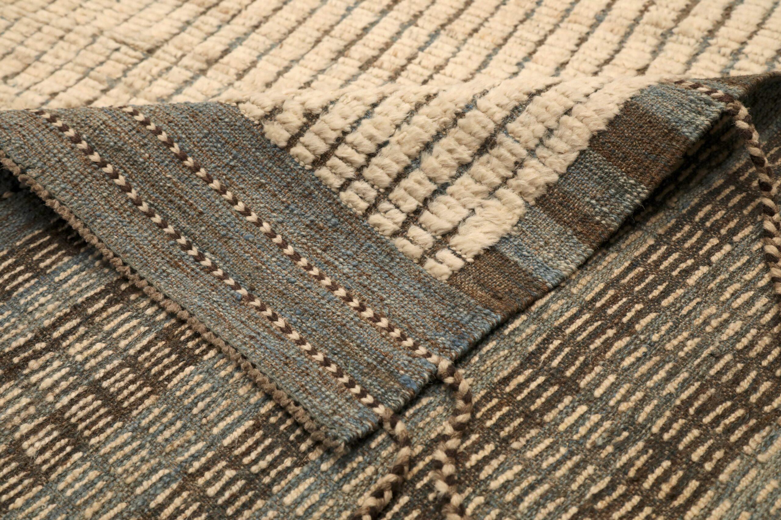 Tribale Tappeto Afghanistan Moroccan Over Size - Design Lana Avorio - 96478 in vendita