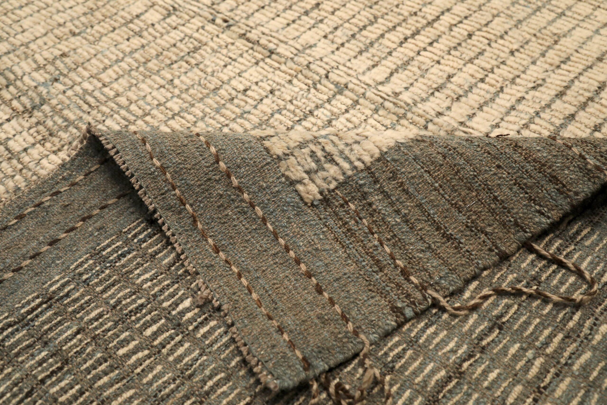 Afghano Tappeto Afghanistan Moroccan Over Size - Design Lana Avorio - 96487 in vendita