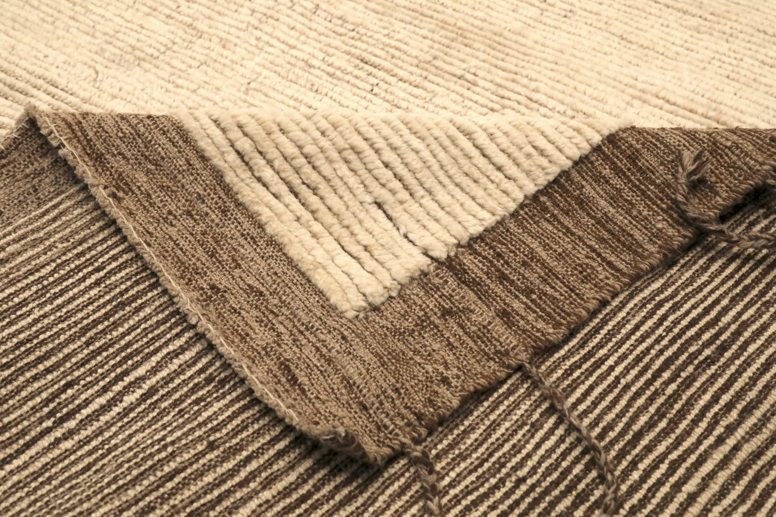 Afghano Tappeto Afghanistan Moroccan Over Size - Design Lana Avorio - 96525 in vendita