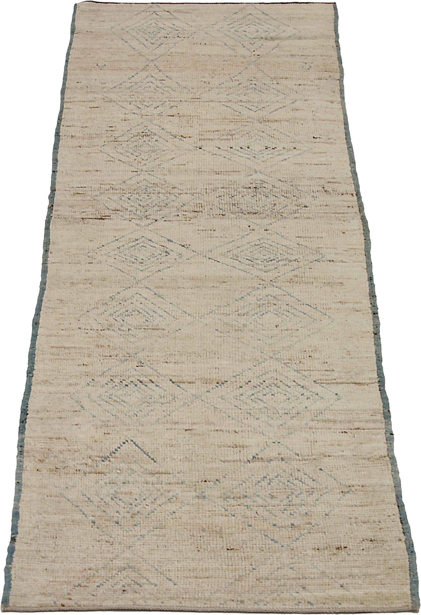 Discover the elegance of Afghanistan Moroccan featuring Runner Rug in Circa 1990. Designed with Wool and BlueIvory, this exclusive design is perfect for enhancing your space.