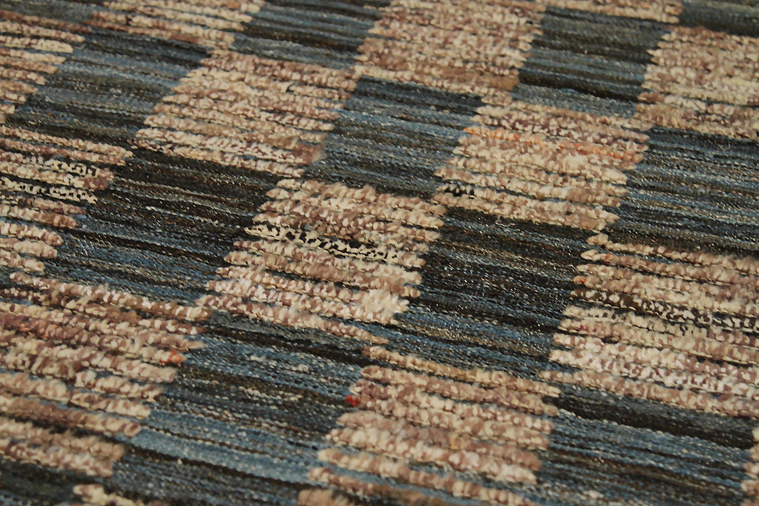 Afghanistan Marokkanischer Läufer CIRCA 1990 - Wolle Brown Design - 90520 im Zustand „Hervorragend“ im Angebot in Dallas, TX