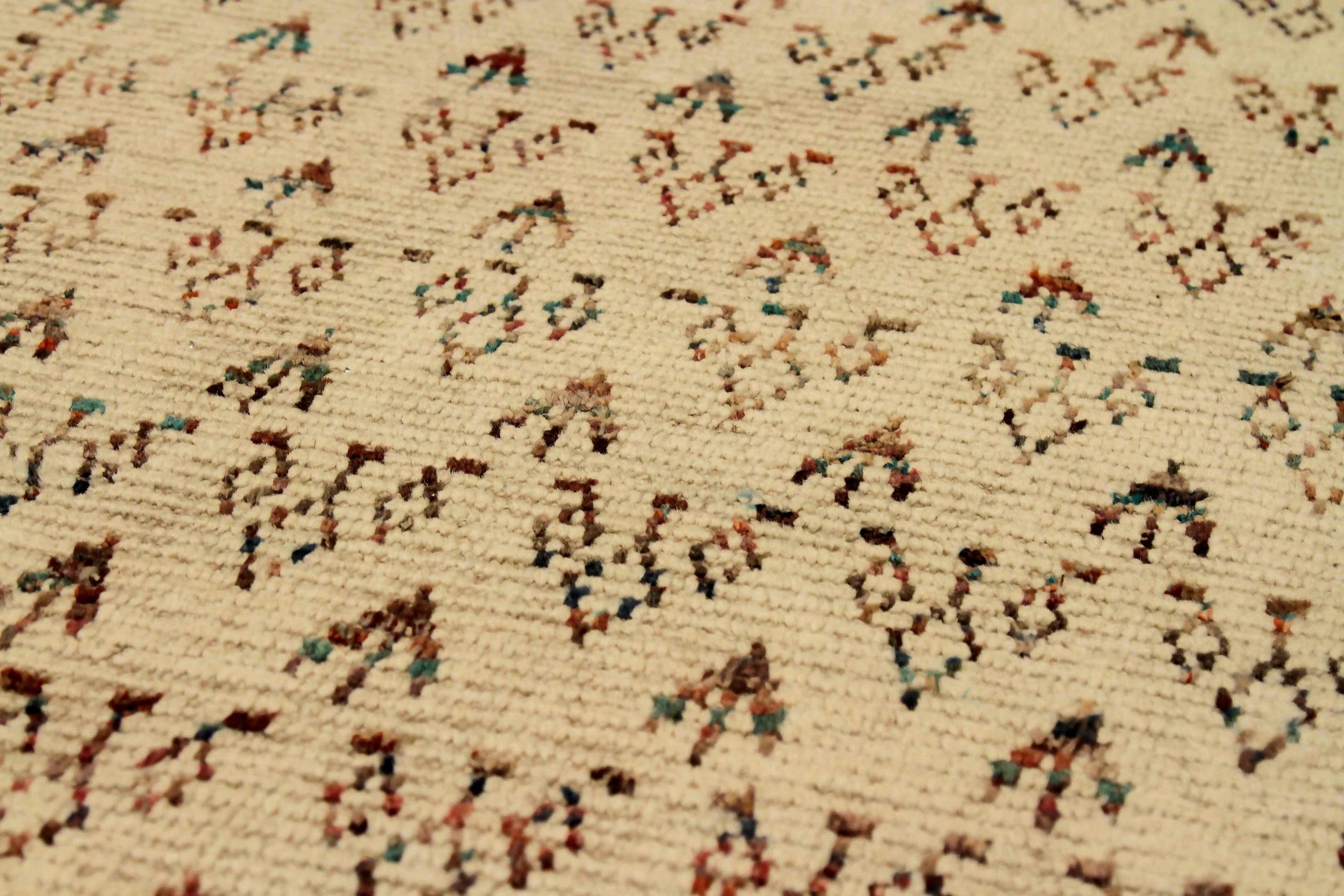 Afghanistan Marokkanischer Läufer Teppich CIRCA 1990 - Wolle Braun Elfenbein Design - 90406 (Afghanisch) im Angebot