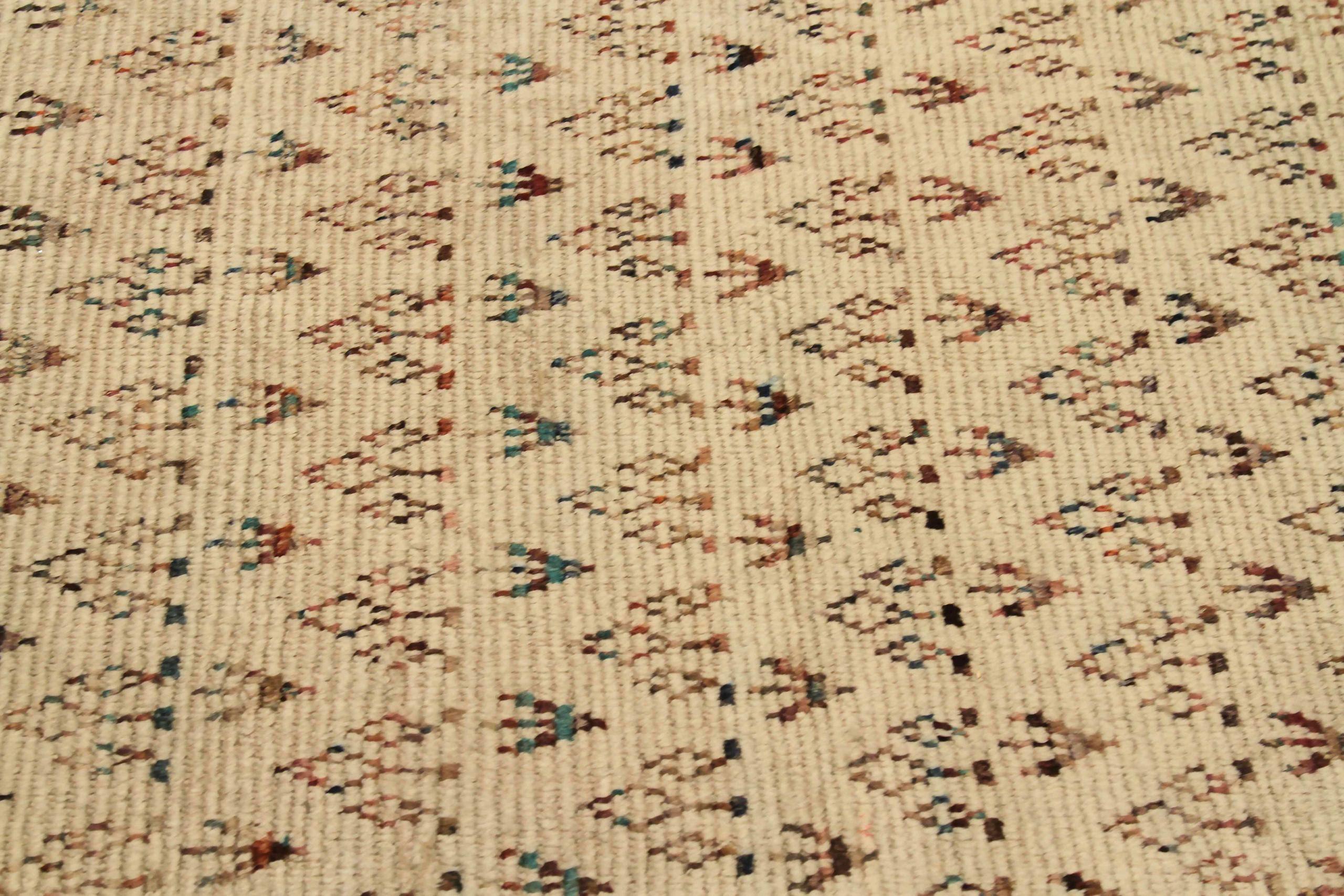 Afghanistan Marokkanischer Läufer Teppich CIRCA 1990 - Wolle Braun Elfenbein Design - 90406 im Zustand „Hervorragend“ im Angebot in Dallas, TX